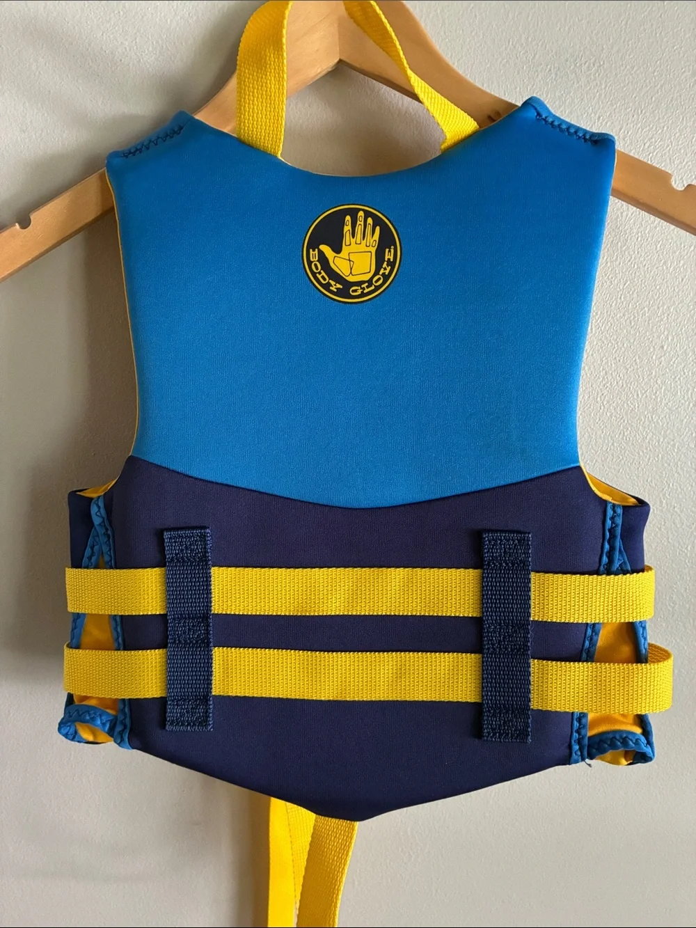 Body Glove Child Life Jacket Vest Blue Yellow 33-55 lbs USCG Approved